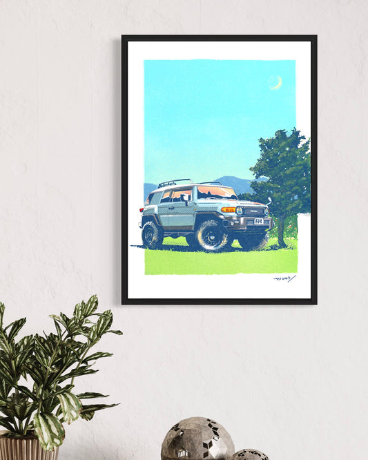 FJ クルーザー(militaryブルー)/ A2サイズポスター / 限定 5枚