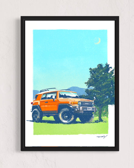 FJ クルーザー(オレンジ)/ A3ポスター / 限定 10枚
