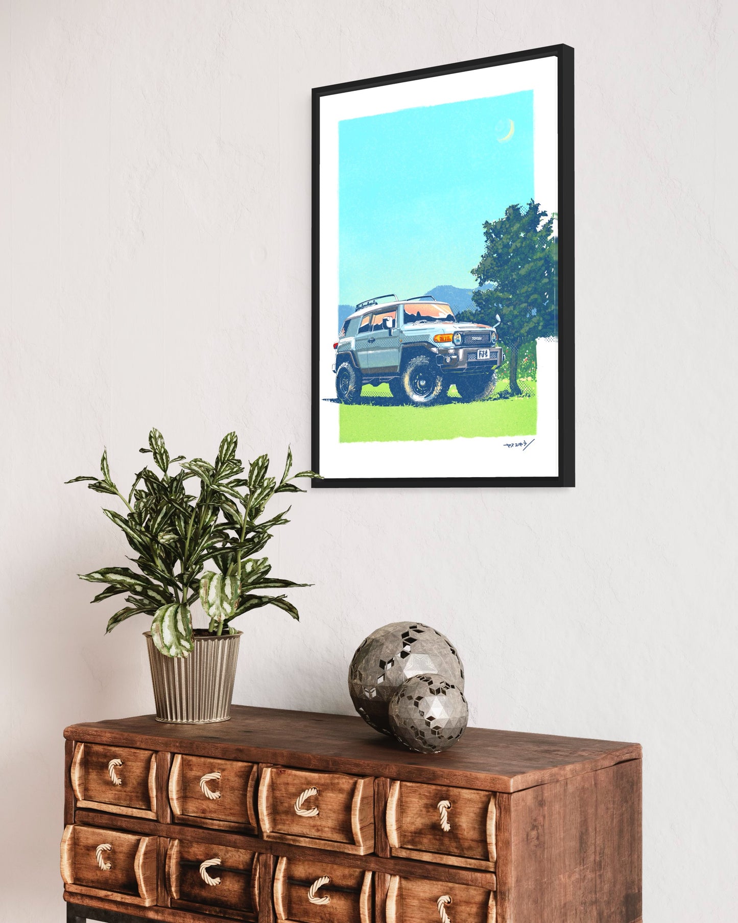 FJ クルーザー(militaryブルー)/ A2サイズポスター / 限定 5枚