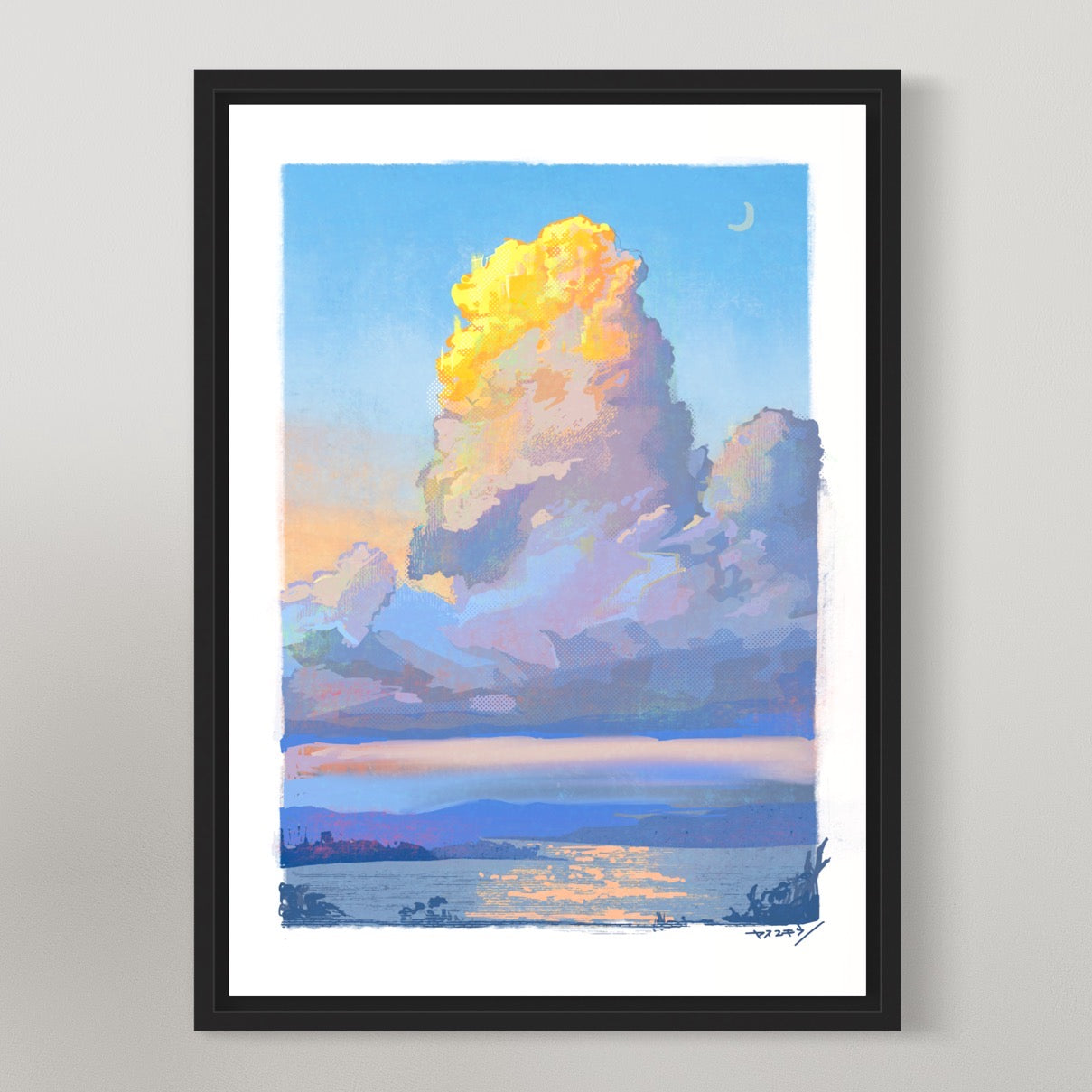 夕陽に染まる入道雲/ A3ポスター / 限定 10枚