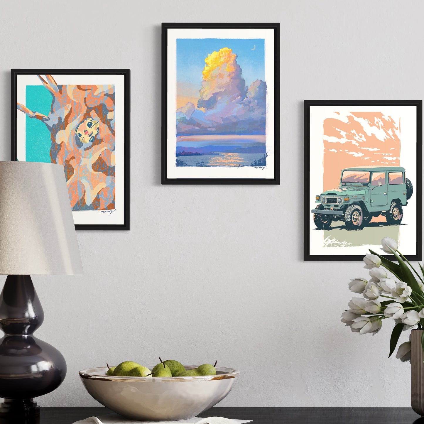 夕陽に染まる入道雲/ A3ポスター / 限定 10枚