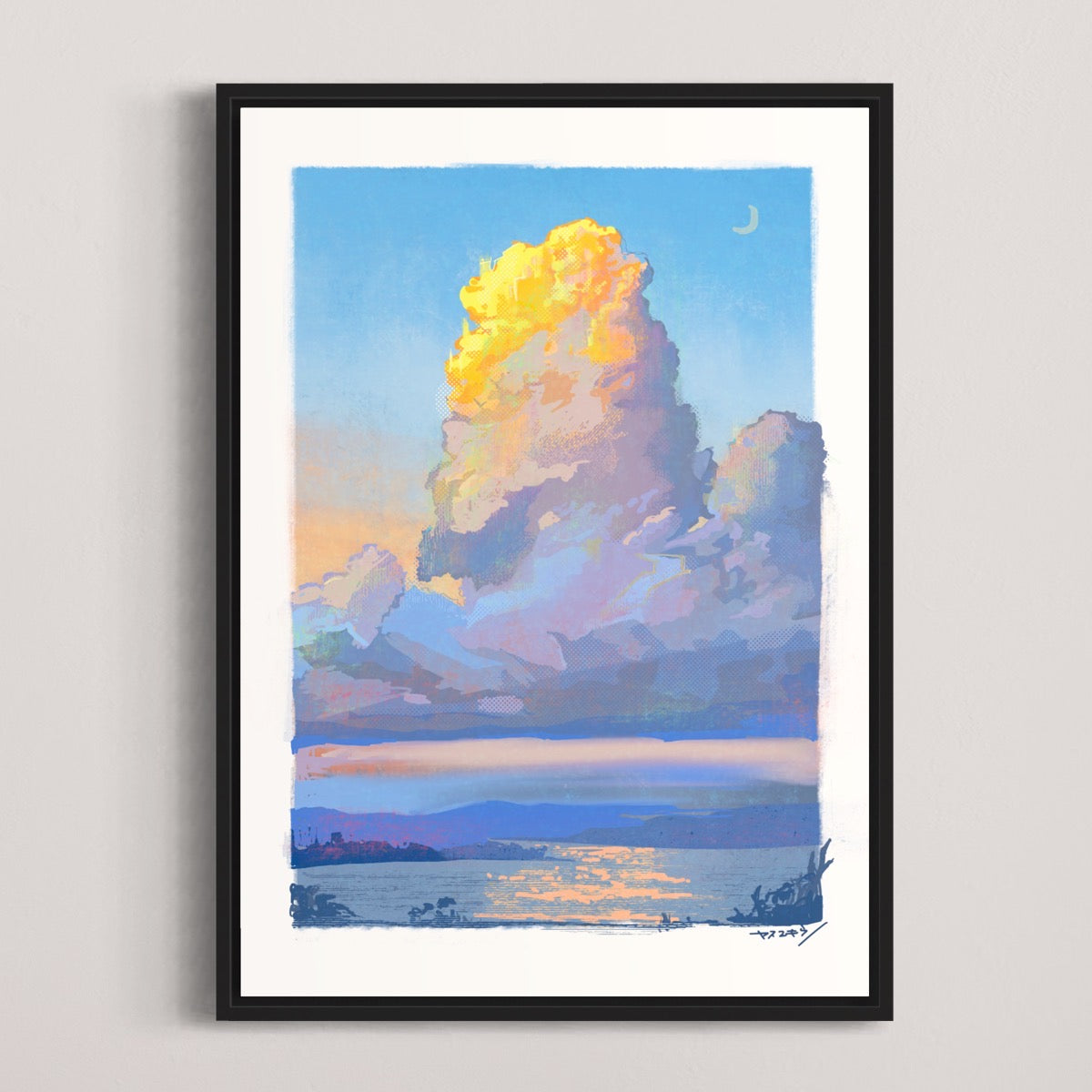 夕陽に染まる入道雲/ A2サイズポスター / 限定 5枚