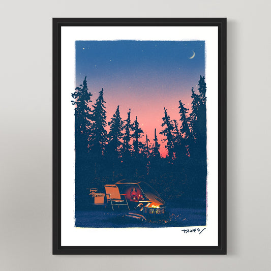 HISATOMI"食KING VIBES" x O.U.T.T.A コラボT-Shirt用イラスト / A3ポスター / 限定 10枚