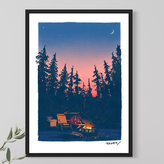 HISATOMI"食KING VIBES" x O.U.T.T.A コラボT-Shirt用イラスト / A2サイズポスター / 限定 5枚