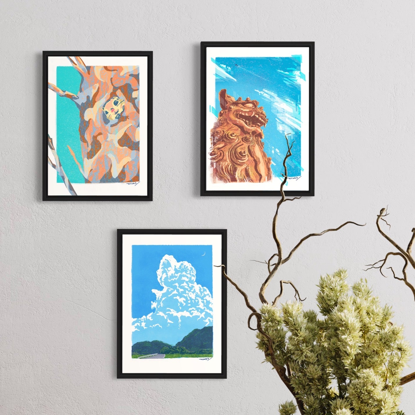 青空とシーサー/ A3ポスター / 限定 10枚