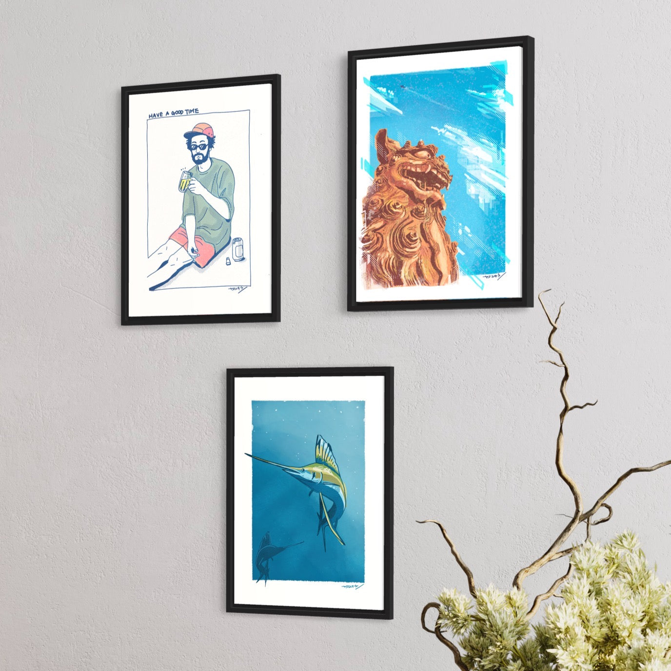 青空とシーサー/ A3ポスター / 限定 10枚