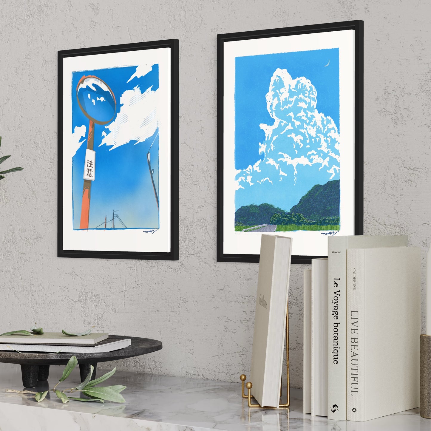 カーブミラーと青空 / A3ポスター / 限定 30枚