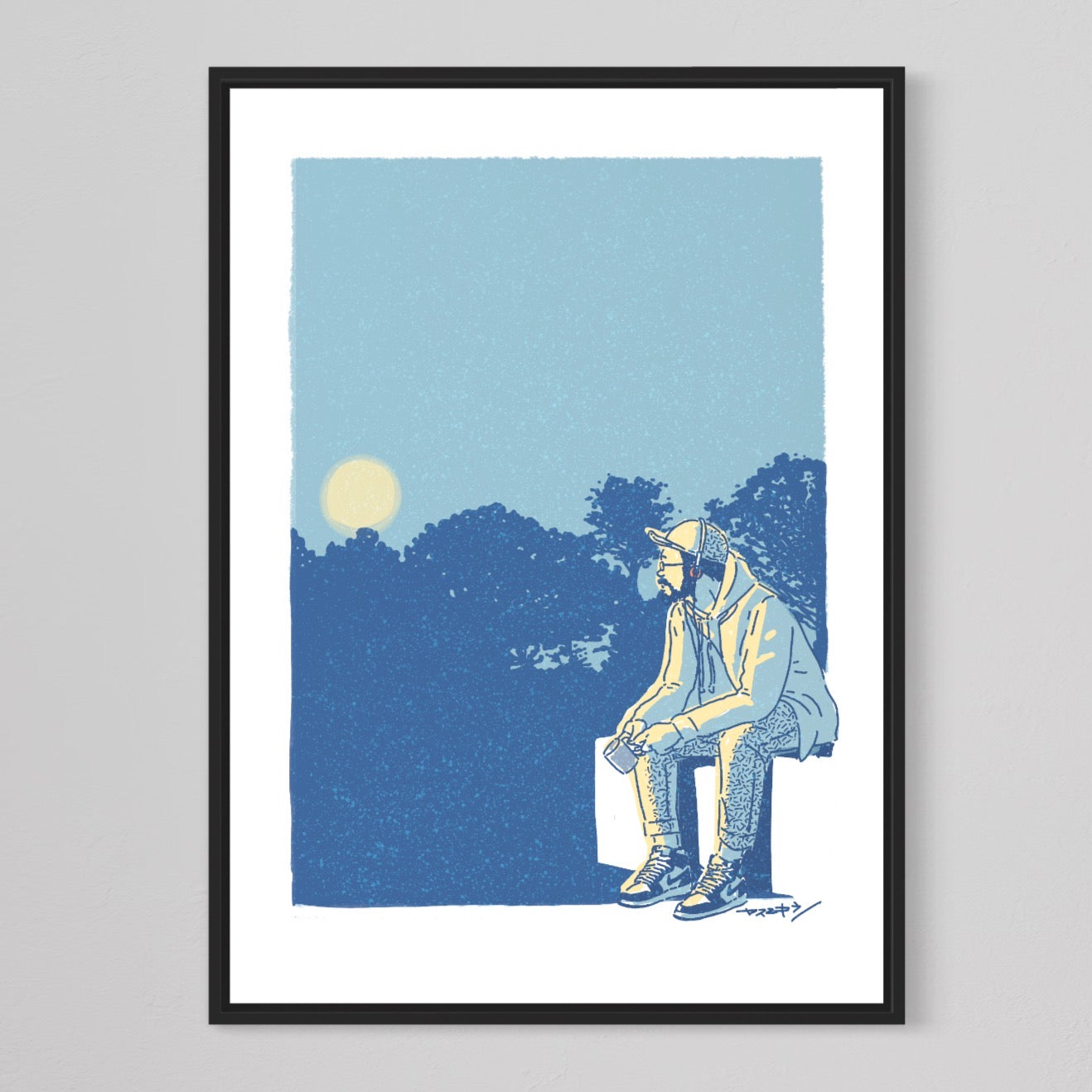 月見でゆっくり/ 50cmx70cmポスター / 限定 10枚