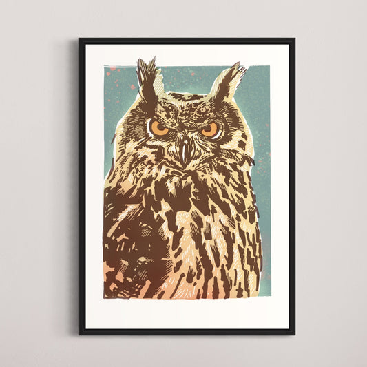 木菟(ミミズク)さん/ 50cmx70cmポスター / 限定 10枚