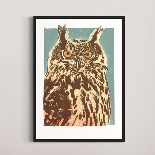 木菟(ミミズク)さん/ 50cmx70cmポスター / 限定 10枚