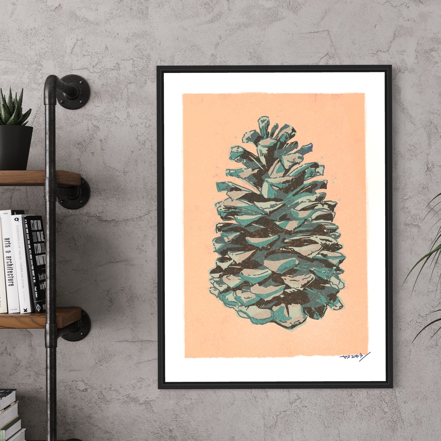 松ぼっくり/カモフラ/ 50cmx70cmポスター / 限定 10枚