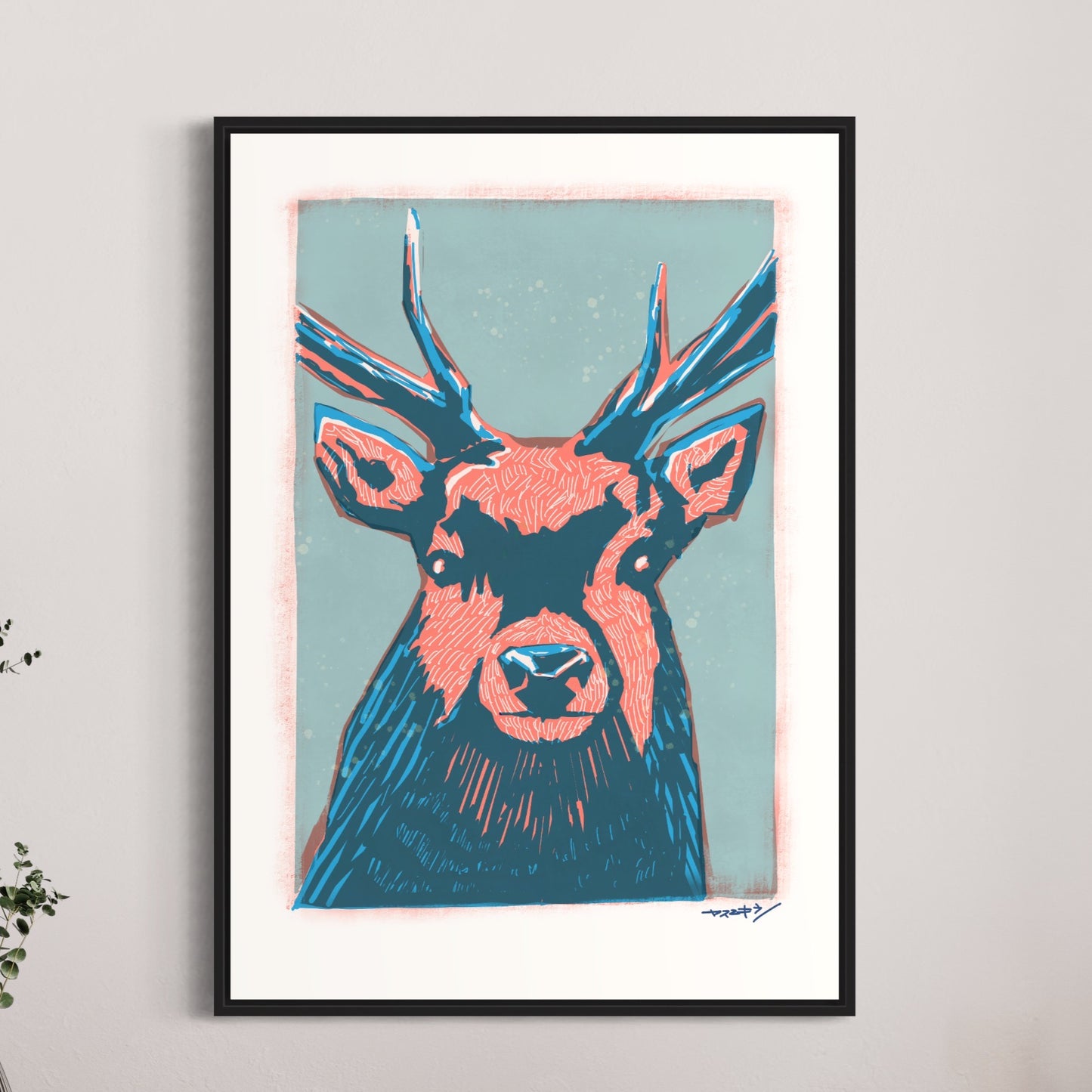 青シカ / A1ポスター / 限定 10枚