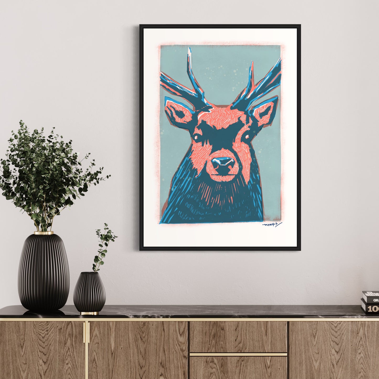 青シカ / A1ポスター / 限定 10枚