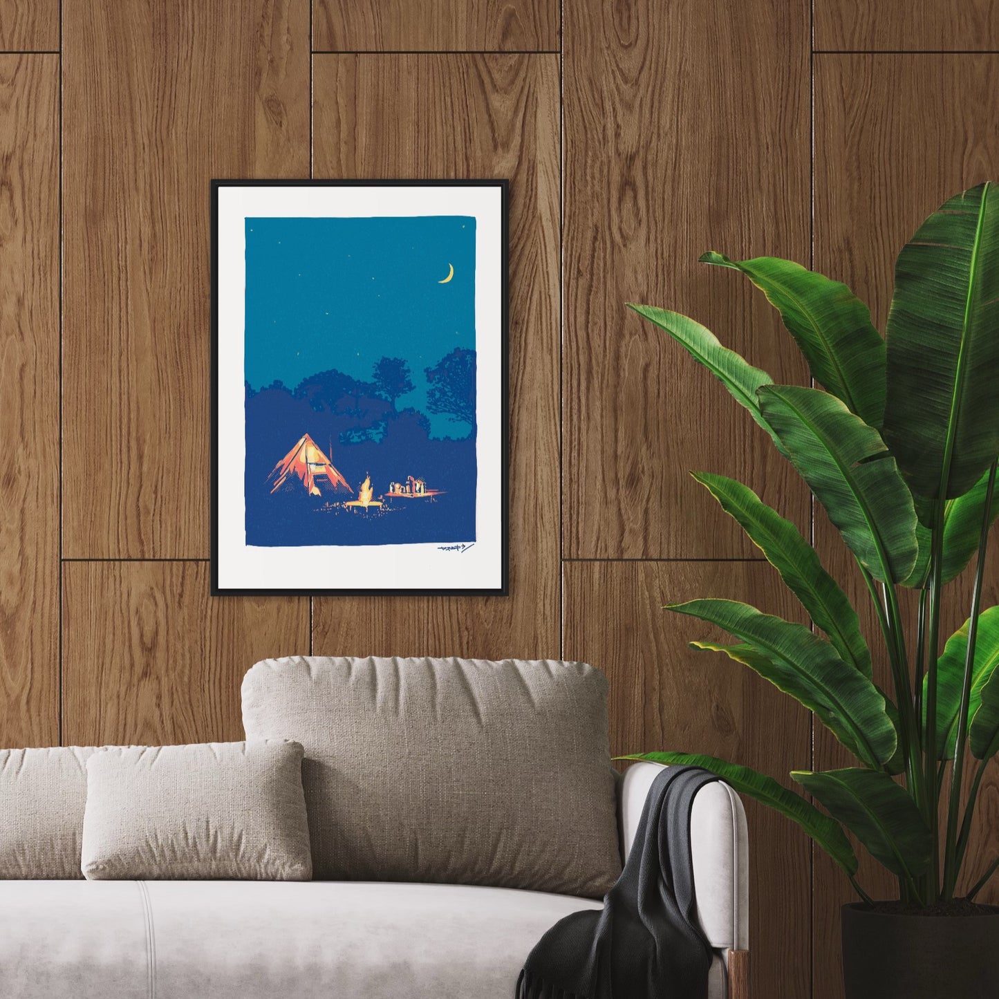月夜のキャンプ / A1ポスター / 限定 10枚