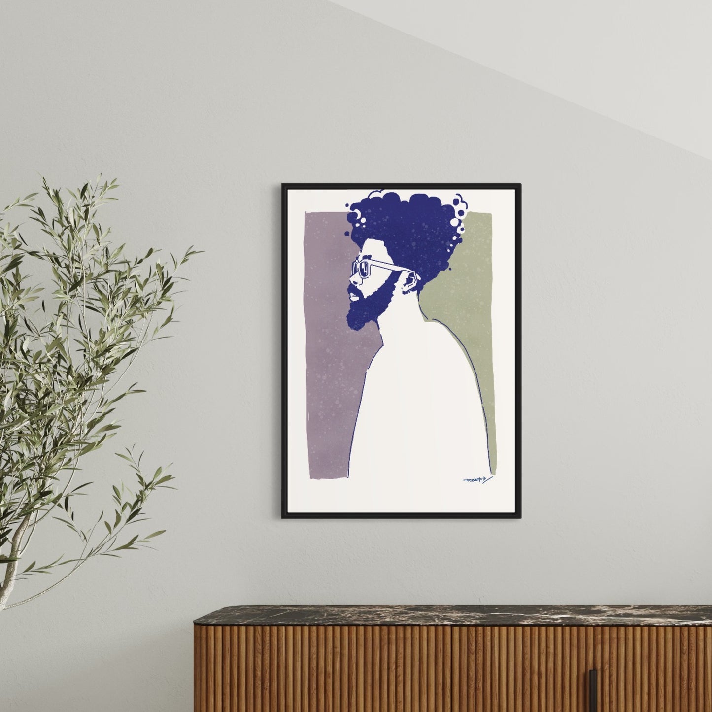 アフロの横顔/ A1ポスター / 限定 10枚