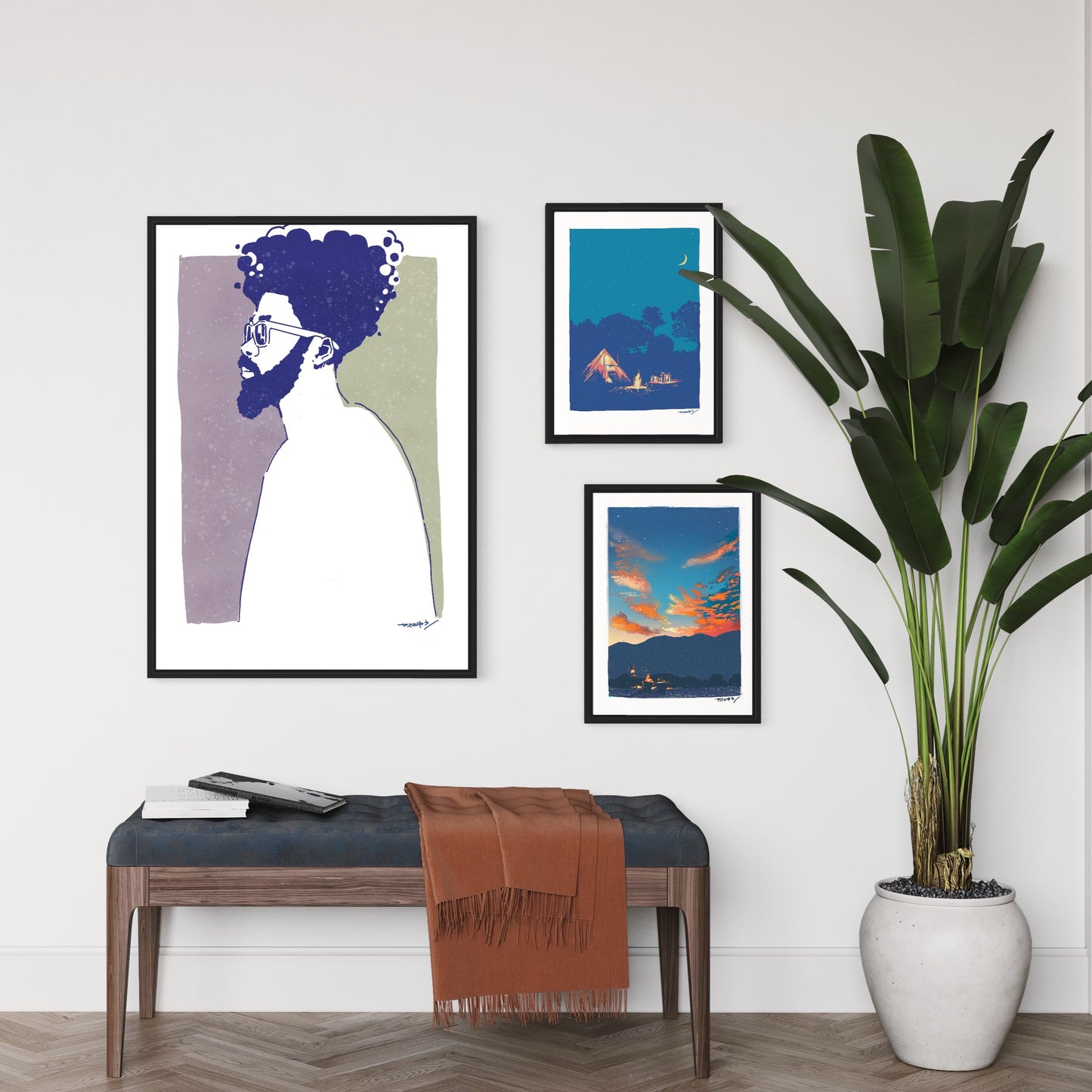 アフロの横顔/ A1ポスター / 限定 10枚