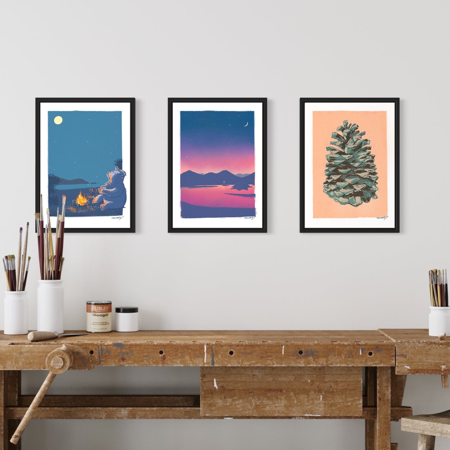 クマさんキャンプ2/ A3ポスター / 限定 30枚