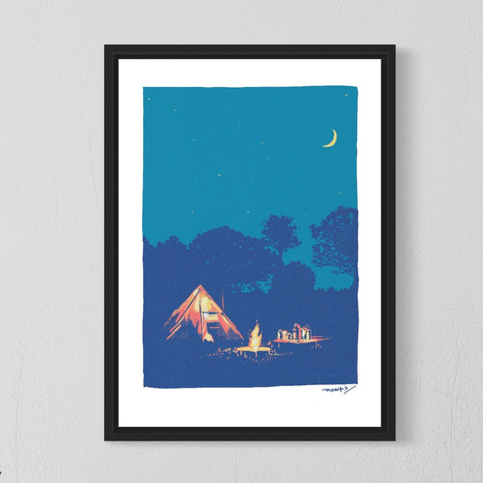 月夜のキャンプ/ A3ポスター / 限定 30枚