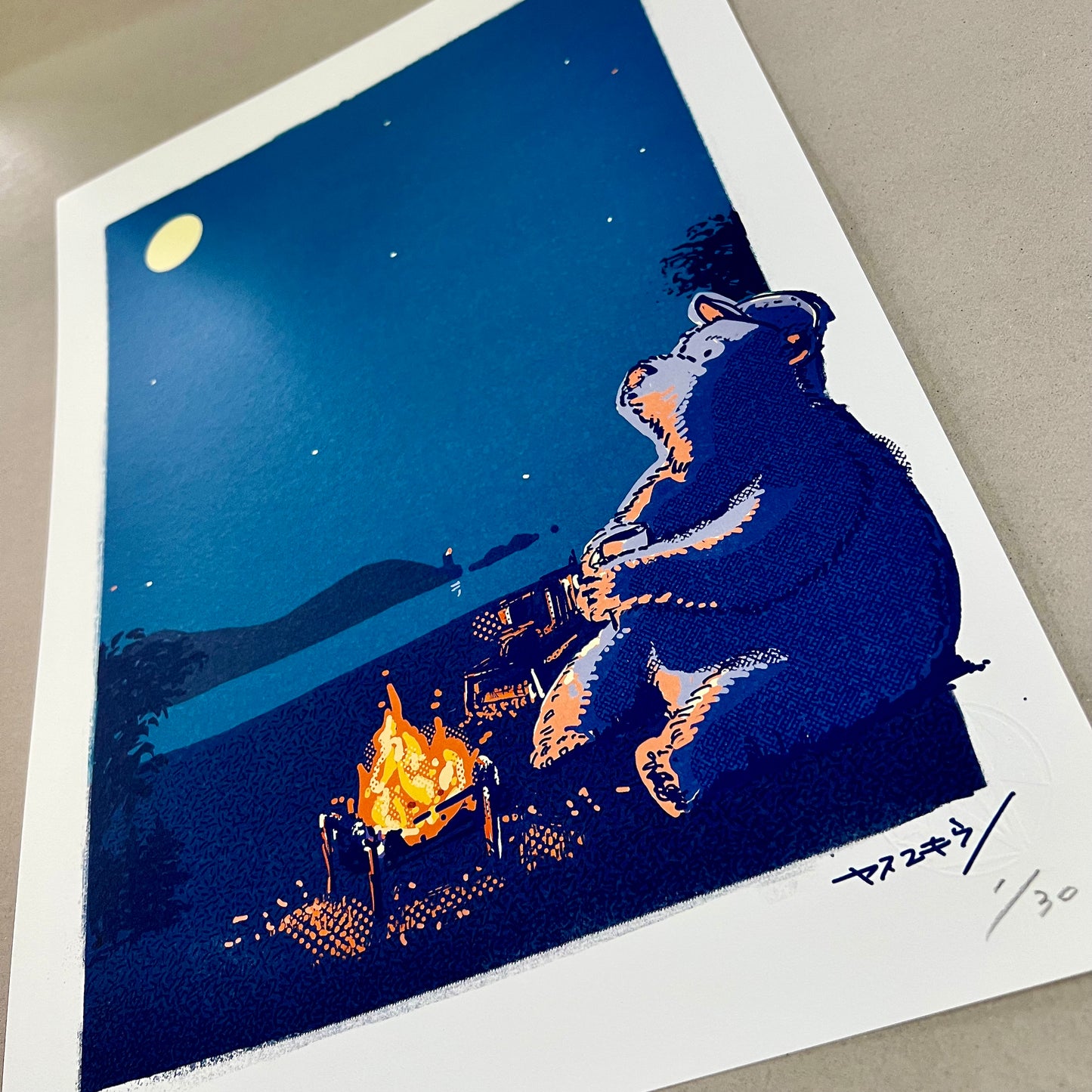 クマさんキャンプ2/ A3ポスター / 限定 30枚