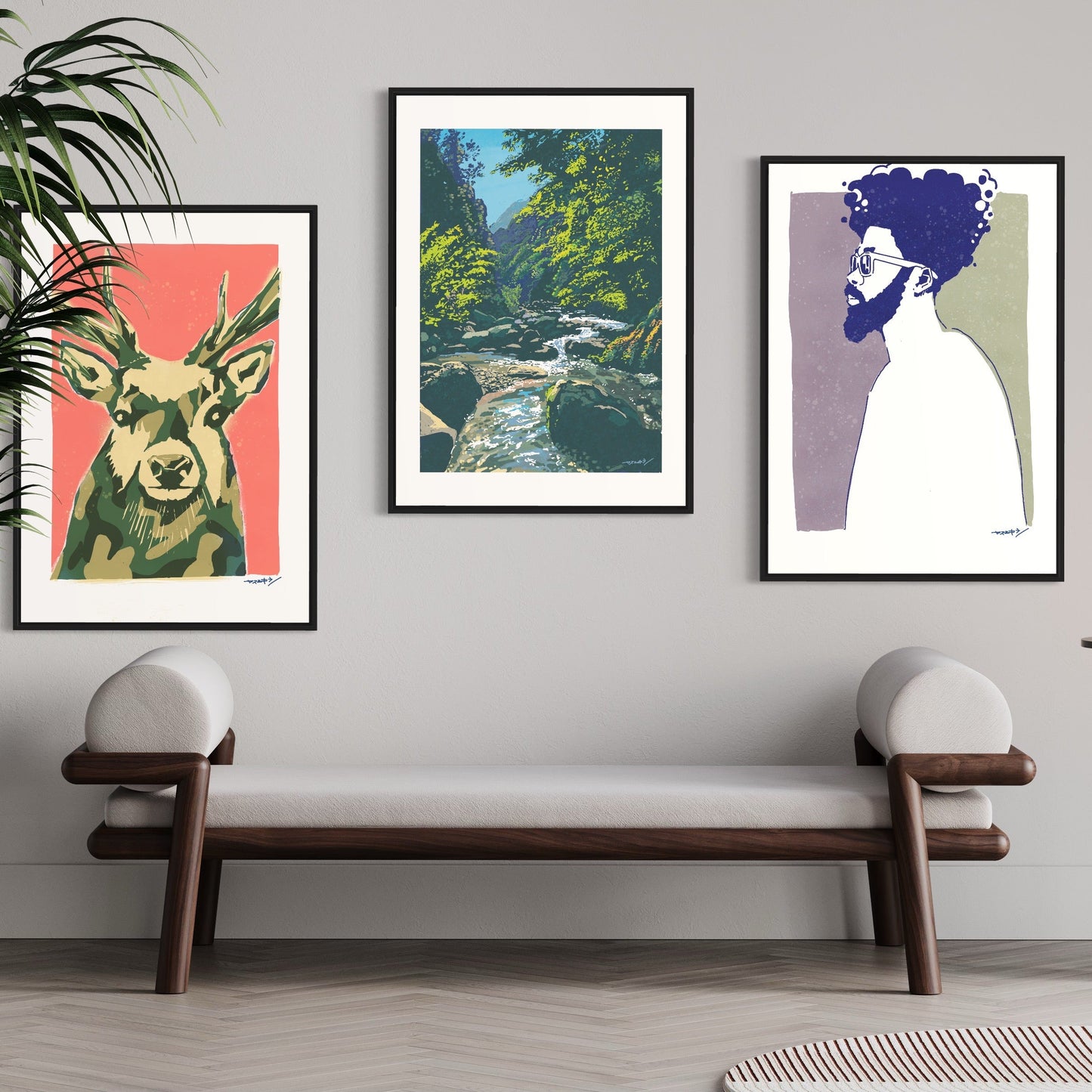 アフロの横顔/ A1ポスター / 限定 10枚