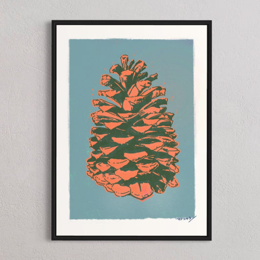 松ぼっくり/グリーン/ 50cmx70cmポスター / 限定 10枚