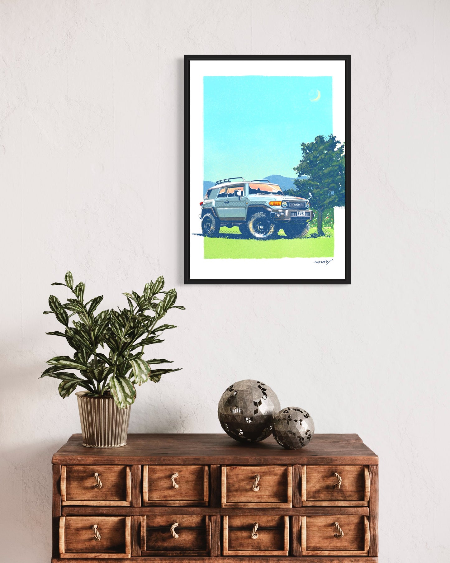 FJ クルーザー(militaryブルー)/ A2サイズポスター / 限定 5枚