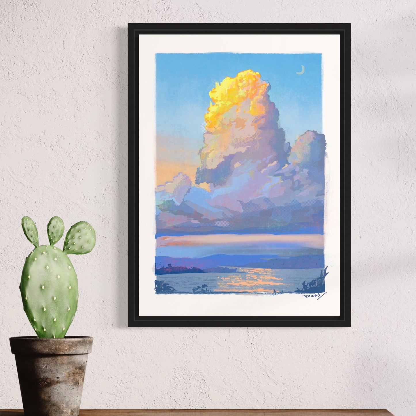 夕陽に染まる入道雲/ A3ポスター / 限定 10枚