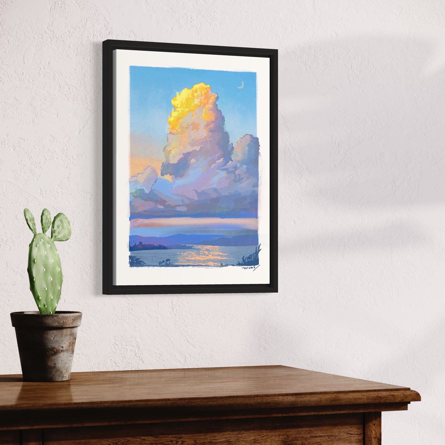 夕陽に染まる入道雲/ A3ポスター / 限定 10枚