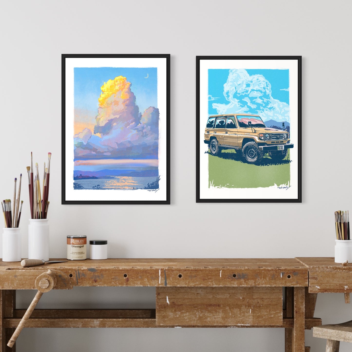 夕陽に染まる入道雲/ A2サイズポスター / 限定 5枚