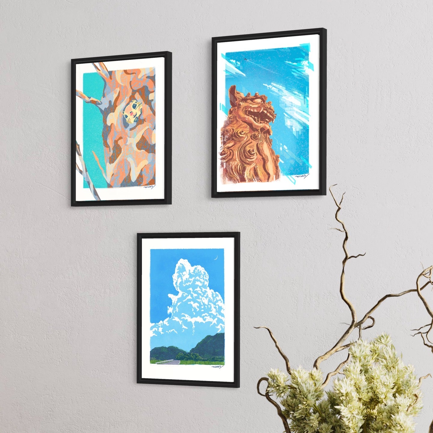 青空とシーサー/ A3ポスター / 限定 10枚