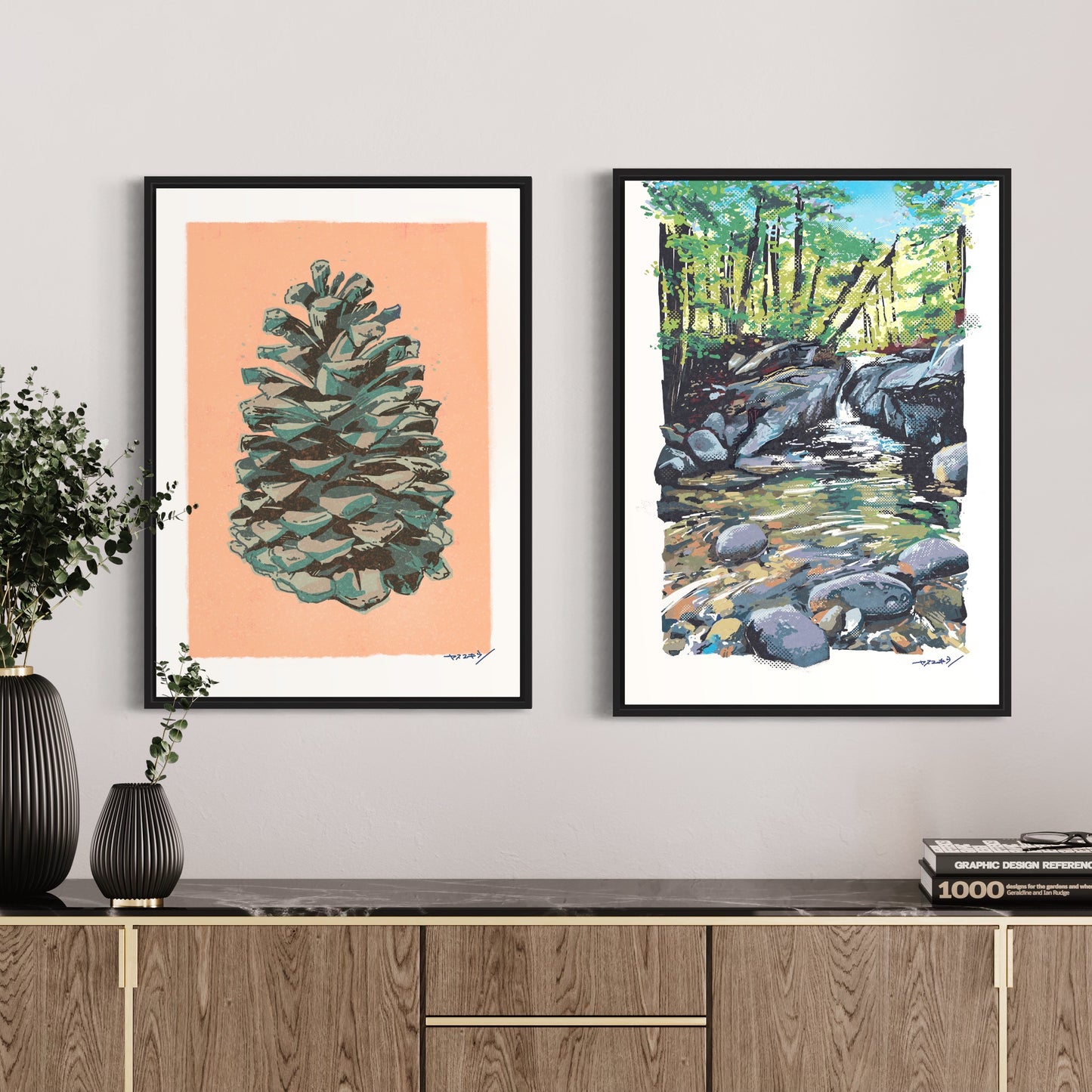 松ぼっくり/カモフラ/ 50cmx70cmポスター / 限定 10枚