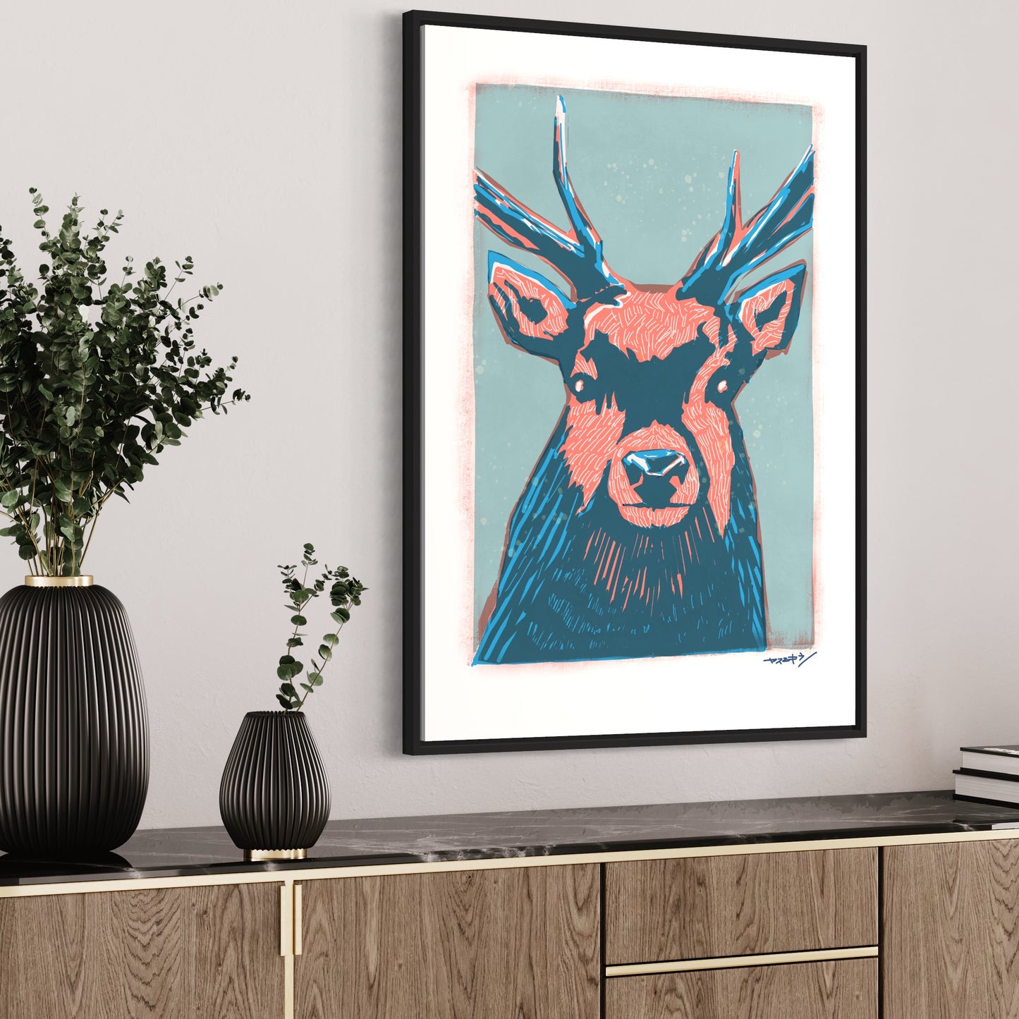 青シカ / A1ポスター / 限定 10枚