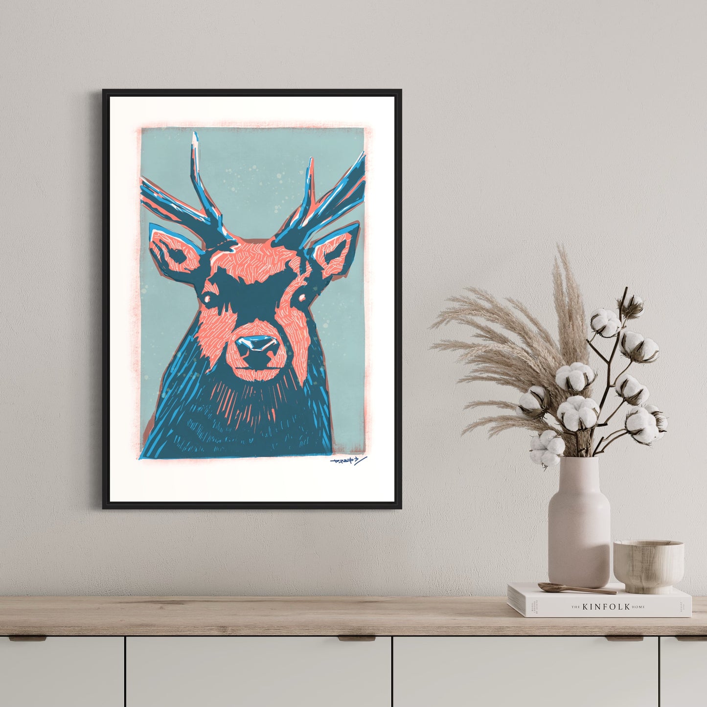 青シカ / A1ポスター / 限定 10枚