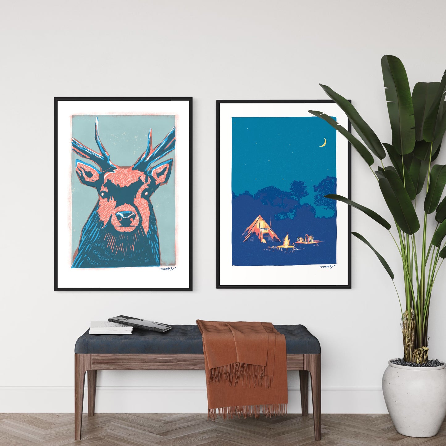 青シカ / A1ポスター / 限定 10枚