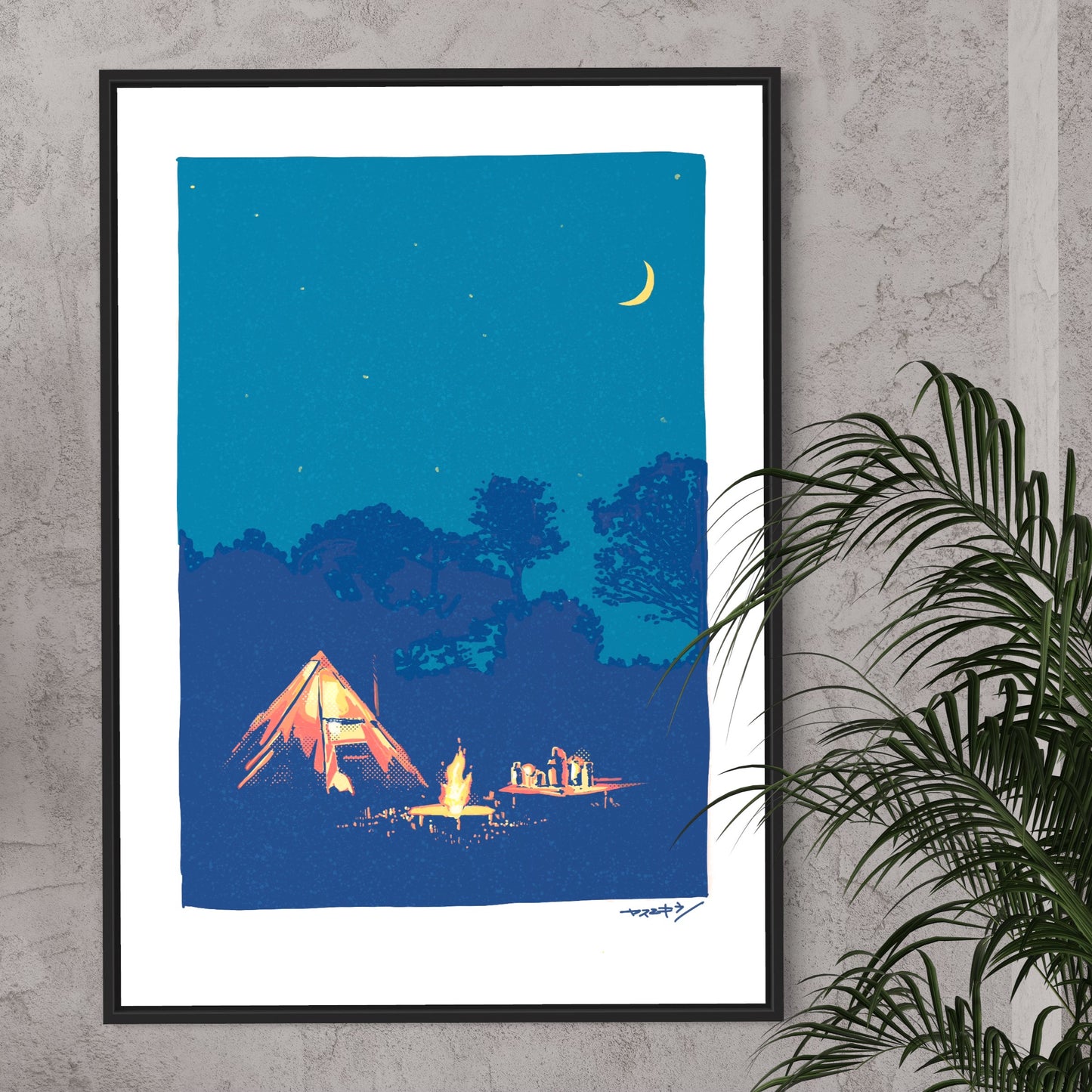 月夜のキャンプ / A1ポスター / 限定 10枚