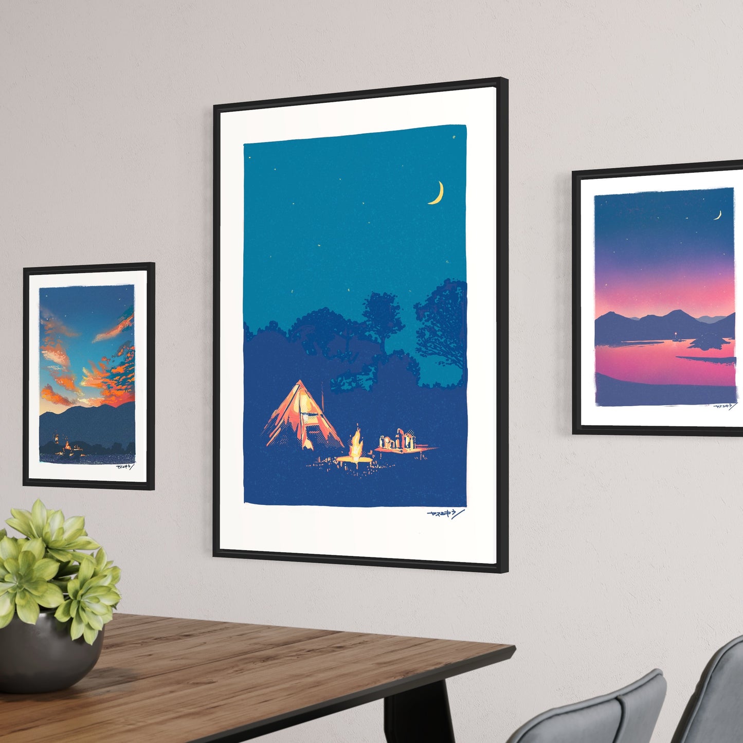月夜のキャンプ / A1ポスター / 限定 10枚