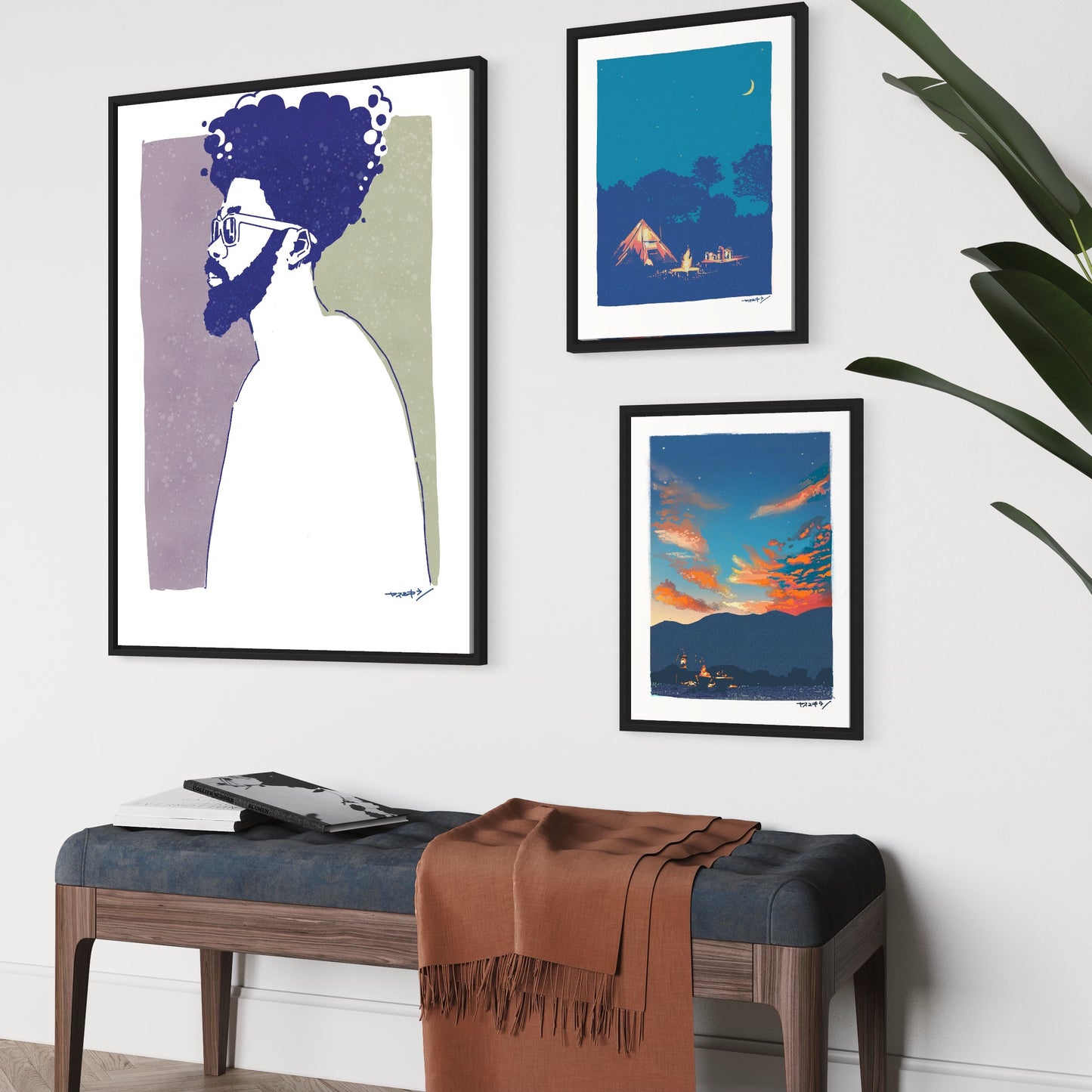 アフロの横顔/ A1ポスター / 限定 10枚