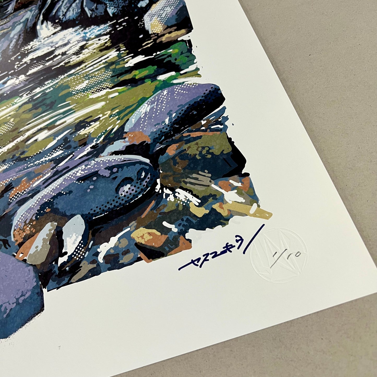 小さな滝と緑/ 50cmx70cmポスター / 限定 10枚