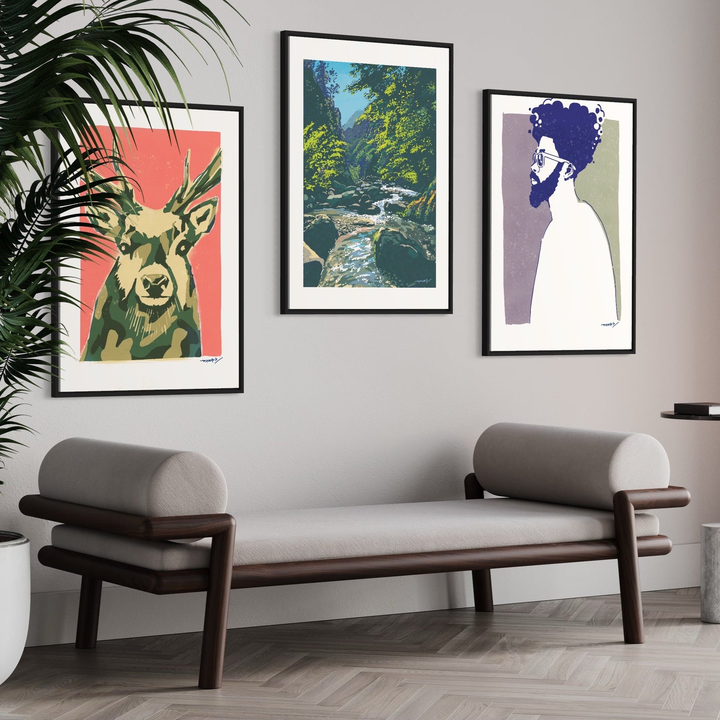 アフロの横顔/ A1ポスター / 限定 10枚