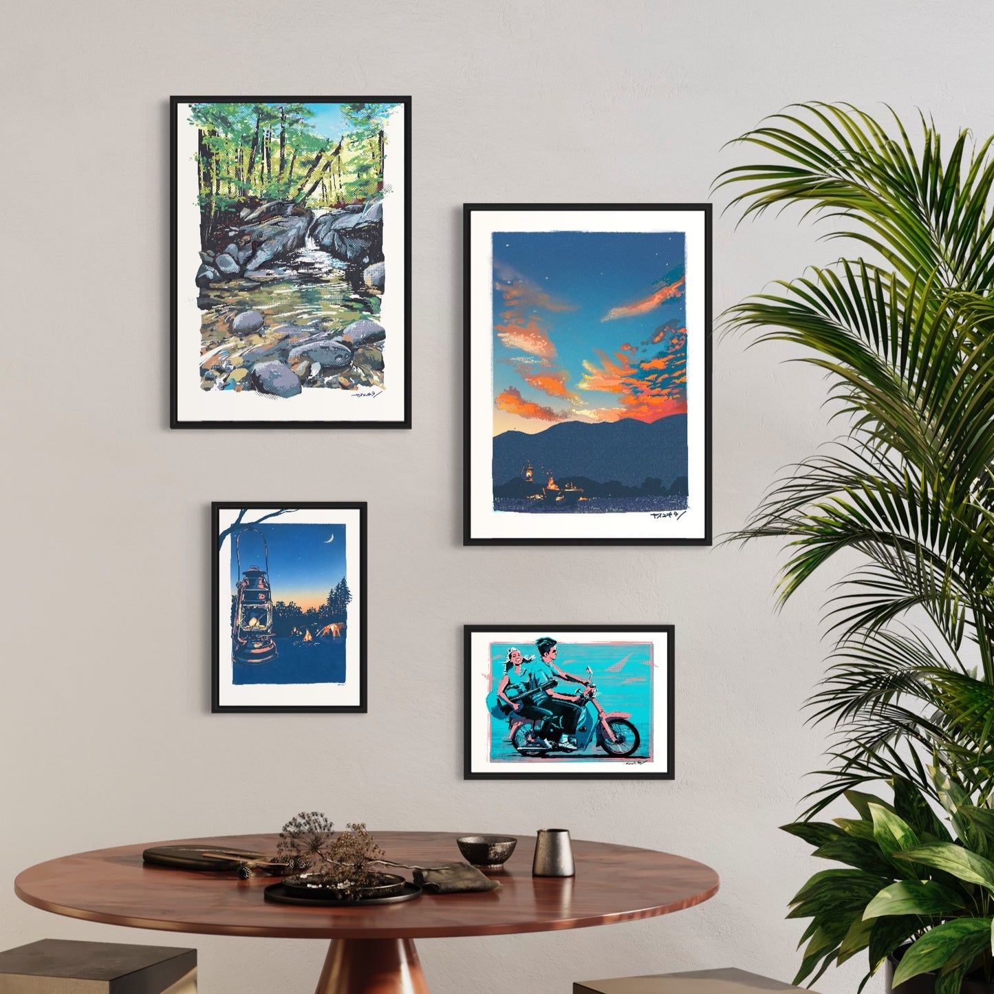 小さな滝と緑/ 50cmx70cmポスター / 限定 10枚